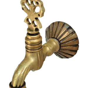 water tap, tap, faucet, brass faucet, brass, old, nature, decorated, wall faucet, water, isolated